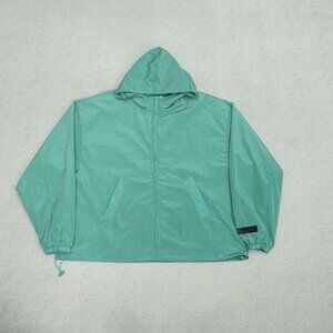 Fear of God Essentials Mint Hooded Windbreaker Jacket